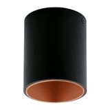 EGLO Polasso Plafondlamp Zwart/Koper LED 3000K Warm Wit 340lm IP20
