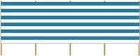 Gebro Broekhof Vuurwerk Int. B.V. Gestreept strand/camping windscherm - wit/blauw - 5 meter x 120 cm