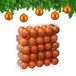 Relaxdays Kerstballen Set van 50 - Ø 6 cm - Mat - Kunststof - Oranje