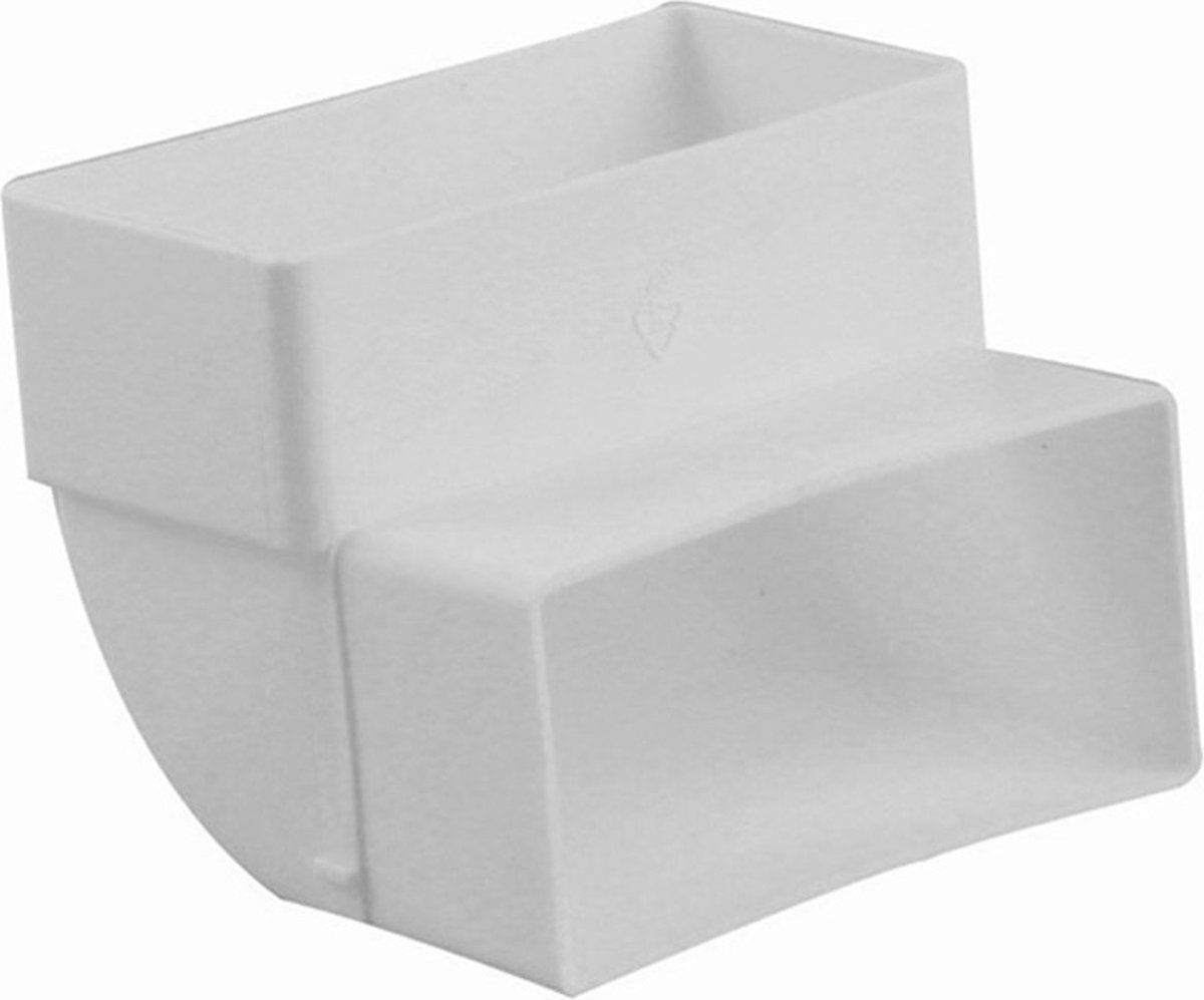 Nedco ventilatiekanaal hoekstuk verticaal 90° 110x54mm - kunststof - wit