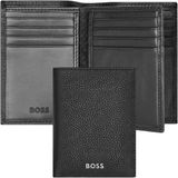 HUGO BOSS Classic Grained Trifold Card Case Black Zwart