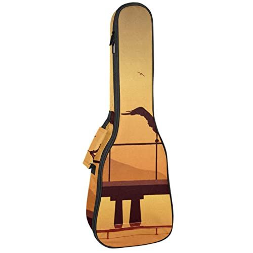 Mersov Concert Ukelele Rugzak, Heavy Duty Ukulele Case Bag met Opslag, Sopraan Concert Tenor Ukelele 10MM Gewatteerde Bag
