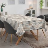 ANRO Tafelkleed Bladeren Grijs 180x140cm