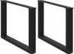 Pieds de table basse 2 pièces en forme de U 70x(42-43) cm acier noir