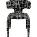 Kare Design stoel Tobi, zwart, zithoogte 48 cm, gevoerd, 58x57x77 cm