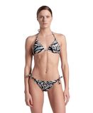 Arena Dames Zwempak 2-delig Water Print String Zwart Dierenprint L