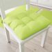 PETTI Artigiani Italiani - Kussen voor keukenstoel, set van 6 kussens voor keukenstoelen, van katoen met linten, lichtgroen, 100% Made in Italy