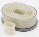THERMOHAUSER Nylon Koekjesvormpjes Set, Ovaal, Wit, 7-Delig