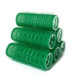 NIKO Krulspelden met klittenband voor krullen en golven, groen, 20 mm, 8 stuks