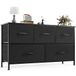 Sweetcrispy Commode voor slaapkamer, brede lade, commode, organizer, opbergladen, stoffen opslag met 5 laden, kleine commode, tv-standaard voor slaapkamer, kast, woonkamer, kinderkamer