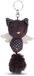 NICI porte-clés chaton protecteur 12cm noir-blanc
