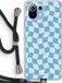 Case Company® - Xiaomi Mi 11 Lite Case with Cord - Grid Blue - Back Cover