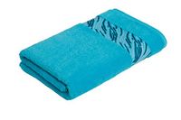 frottana Shadow handdoek 50 x 100 cm van 100% katoen, turquoise