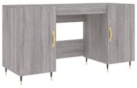 vidaXL Bureau 140x50x75 cm Bewerkt Hout Grijs Sonoma Eikenkleurig