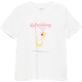 s.Oliver T-shirt met print - Vrouwen - Wit - Maat 32-34