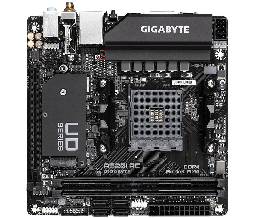 Gigabyte A520I AC - Mini ITX Motherboard - AMD Socket AM4