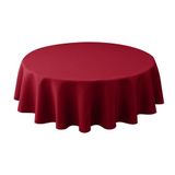 Biscaynebay Getextureerde ronde tafelkleden met een diameter van 152 cm, rode waterbestendige morsbestendige stoffen tafelkleden voor eetkamer, keuken, bruiloft, feesten, enz., Machinewasbaar