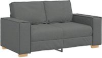 vidaXL 2-zitsbank, stof, donkergrijs, 160 x 78 x 84 cm