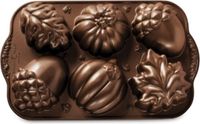 Nordic Ware Autumn Treats Pan Cakevorm Fall Harvest Bronze