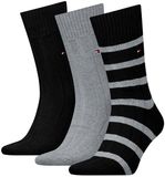 Tommy Hilfiger Herensokken Giftbox bootsock 3-Pack Zwart