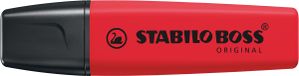 STABILO BOSS ORIGINAL 70/48 Tekstmarker Rood Breed Beitelpunt 35 mm
