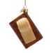 Vondels Pain d'épices avec beurre 9cm kerstbal van glas, bruin