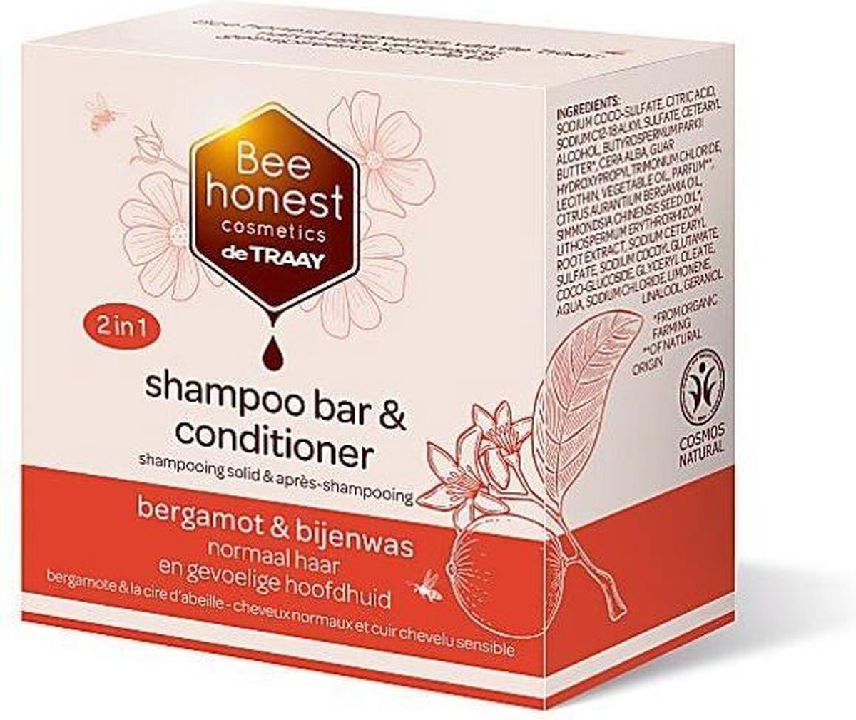 De Traay Bee Honest Shampoo Bar & Conditioner Bergamot & Bijenwas