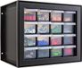 Merkloos / Sans marque IRIS USA Inc. Plastic Parts Storage Hardware en Craft Cabinet Zwart 16 laden
