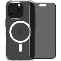 BlueBuilt Protective Back Cover met MagSafe iPhone 16 Pro + Privacy Screenprotector Glas