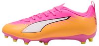 PUMA Ultra 6 Play FG/AG JR voetbalschoen, Poison Pink White-Sun Stream-Bright Aqua Zwart, 13.5 UK, Poison Pink PUMA White Sun Stream Bright Aqua PUMA Zwart, 32.5 EU