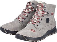 Rieker dames veterlaars enkellaars warme voering 51544-64 grijs