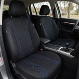 Bremer Sitzbezüge Autostoelhoezen voor Audi A4 BJ 2004-08 – Stoelhoezen voor bestuurder en passagier in Zwart/Blauw