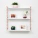 Tomado - Wandrek - Koper & Wit - Boekenrek - 70x21x68cm - Uitbreidbaar