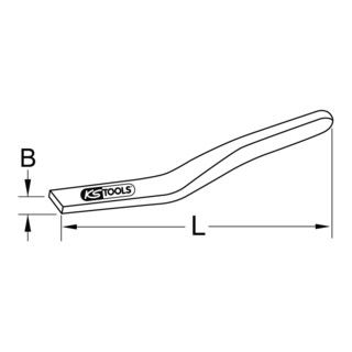 KS Tools BERYLLIUMplus caulking iron / caulking tool 2 mm Quantity:1