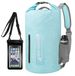 Drybag Drybag sac à dos - Sac étanche - 10 litres - Bleu clair - Fermeture par enroulement