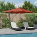 Maison Exclusive Parasol 352 x 251 x 265 cm Polyester et Aluminium Terre Cuite