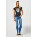 Wrangler Skinny Whispering Waves Denim Blue Jeans Taille : W26L30