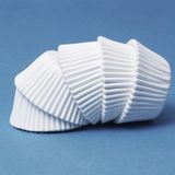 PME Papieren mini cupcake vormpjes wit, set van 100
