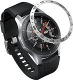 DrPhone BR1 Metalen RVS Bezel Ring – Randbeschermer - Geschikt voor Samsung Galaxy Watch 4 Classic 42mm - Anti-kras - Zilver