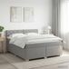 vidaXL Boxspringbed met matras, lichtgrijs, 160 x 200 cm, stof