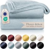 Blumtal Fleece Deken Super Zacht Fleece Plaid 220x240 cm Licht Blauw