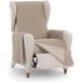 ECOMMERC3 Gewatteerde en omkeerbare bankovertrek, 1-zits, beige, premium bankbescherming, perfecte pasvorm, robuust en elegant materiaal