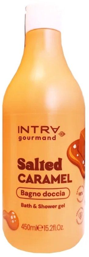 Merkloos Intra Salted Caramel Douchegel – Dagelijks Verwenmoment met Karamelgeur – 98% Natuurlijk & Vegan – 450ml