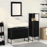 Maison Exclusive - Salle de bain ensemble avec étagère 3 pcs Noir
