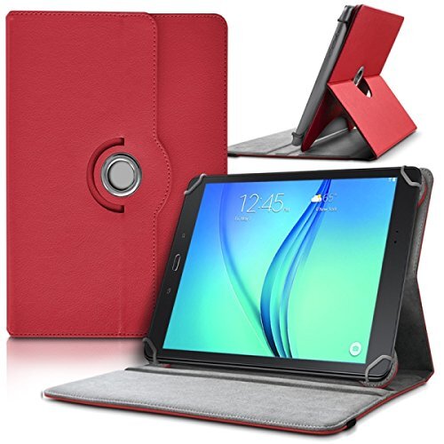 KARYLAX Seluxion beschermhoes voor Archos 101b Oxygen 25,6 cm (10,1 inch), kunstleer, met horizontale standfunctie, universele maat, rood