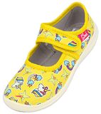 BECK Huisschoenen 'Yellow Dream' lichtblauw / geel / fuchsia / wit