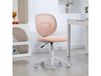 HOMCOM Chaise de bureau ergonomique sans accoudoirs, fauteuil de bureau en maille, hauteur réglable, rose