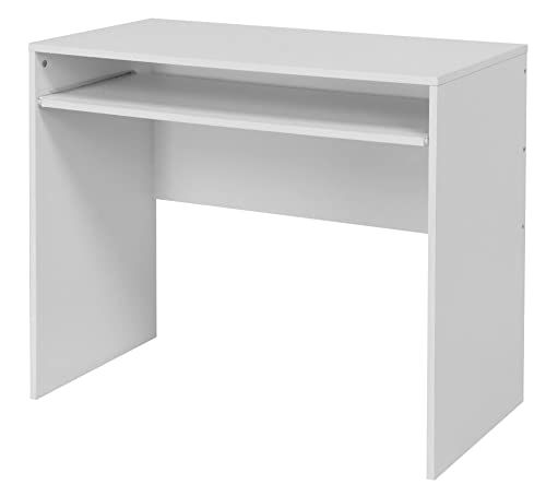 King Home Wit bureau met uitschuifbaar tafelblad - 8023755057565