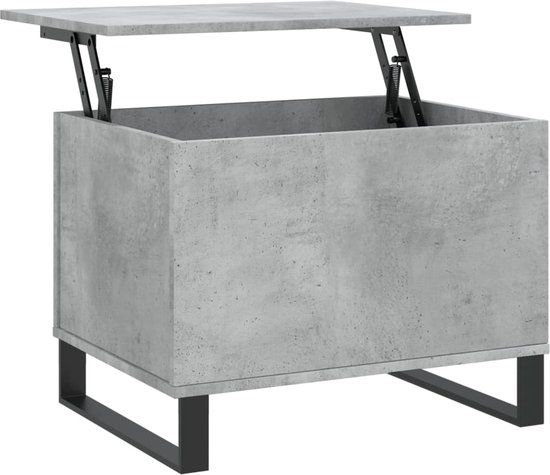 vidaXL Salontafel 60x44,5x45 cm bewerkt hout betongrijs