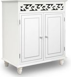 deuba Dressoir Jersey – 2 Deuren 2 planken kast 76x65x35cm - Landhuisstijl Wit